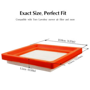 Filtro de aire Arf118 para cortacésped Kohler, pieza de maquinaria de jardín de tamaño estándar - Product Image 2