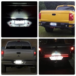 ไฟ LED สีขาว 6000K สำหรับป้ายทะเบียนรถ Dodge Dakota 1997-2011 รถกระบะ Mitsubishi Raider 2006-2009 ไฟสะท้อนป้ายทะเบียน - Product Image 2