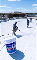 Isolation thermique réfléchissante pour murs extérieurs, isolation imperméable pour toitures, revêtement liquide acrylique coloré pour application au pinceau