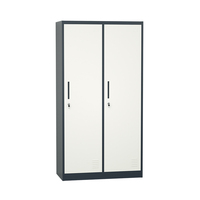 Casier de gym en acier moderne et durable avec serrure électronique, 2 portes, multi-couleurs, rangement pour vêtements suspendus