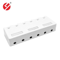 LIYUAN LY-SB75-6P Caja de Montaje en Superficie/Pared de 1 Puerto RJ45/RJ11 Blanca de PC/ABS, Carcasa Vacía para Keystone Jack, Redes Cat5e/Cat6