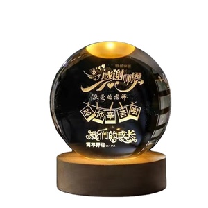 2024 nouveau blnieece honneur de cristal 3d lune cristal sphère galaxie boule de cristal lumière ornement de bureau - Product Image 4