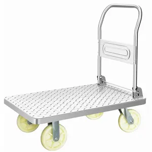 รถเข็นแพลตฟอร์มแบบหนัก ขายตรงจากโรงงาน รถเข็นพับได้สแตนเลส ราคาในปากีสถาน - Product Image 1