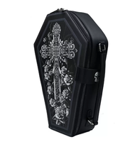 Vente en gros de sac à bandoulière en PU tendance pour femme, style rétro sombre, tendance, tendance, style cercueil personnalisé