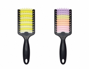 Cepillo de pelo con mango en O y barril de cerámica, herramienta de peinado con mango de goma antideslizante y cerdas suaves de jabalí para desenredar - Product Image 4