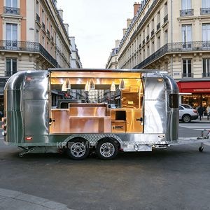 Remolque de Comida Completamente Equipado para Exteriores, Ideal para Venta Ambulante de Snacks, Helados, Comida Rápida, Hot Dogs, Dulces y Papas Fritas - Acero Inoxidable - Product Image 4