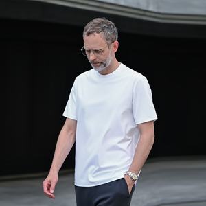 यूचेन 200 की मात्रा तरल अमोनिया से कपास उच्च घनत्व ठंडा डबल-पक्षीय मर्सराइज्ड टी-शर्ट पुरुषों के लिए ग्रीष्मकालीन शर्ट - Product Image 2