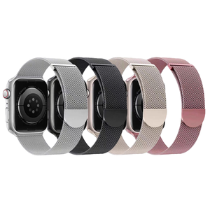 High Milanese Stainless Steel Watch strap for Apple Iwatch ultra 49 46 45 42 40 mm S11 <b>s10</b> Magnetic Wristband buckle metal band - Product Image 1