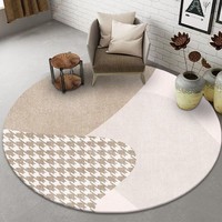 Tapis Nordique Simple Imprimé Silencieux de Luxe Léger pour Chambre, Salon, Bureau - Tapis de Chaise Suspendue Lavable à la Main