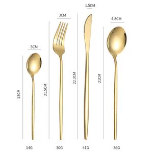 Vaisselle de luxe en or et argent, vaisselle en acier inoxydable, cuillères, fourchettes, couteaux avec boîtes en bois, hôtel, mariages - Product Image 4