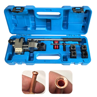 Kit d'outils de sertissage de conduites de frein 8 pièces pour tubes de frein en cuivre et aluminium de 3/16 ", 1/4 ", 5/16 " et 3/8 " pour réparation automobile