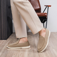 Mocasines Minimalistas de Ante Sintético al por Mayor OEM ODM, Calzado Casual Ligero con Borde Delgado y Fácil de Poner para Hombre, Disponible para Todas las Estaciones