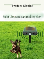 Ultraschall-Hundeabwehrgerät aus Kunststoff, wiederaufladbar, mit Bewegungssensor und Blinklichtern