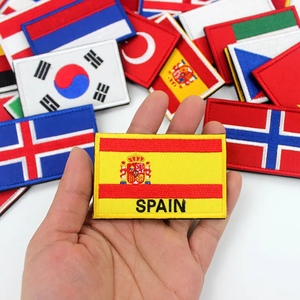 Écusson de drapeau national en tissu personnalisé avec broderie thermocollante et fermeture auto-agrippante <span class=keywords><strong>pour</strong></span> uniformes, vêtements, casquettes, sacs - Product Image 6