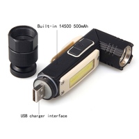 Lampe de poche LED multifonctionnelle d'angle, pliable, COB, lampe de travail, charge magnétique, lumière blanche froide, utilisation comme phare de maintenance