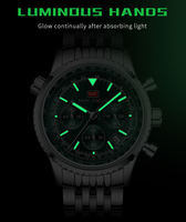 MINI FOCUS 0463 Montre Homme Affaires Simple Mode Quartz Multifonction Cadran Bleu Étanche Sport Luxe Acier Inoxydable