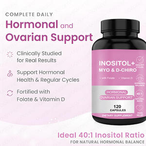 Private Label Premium Inositol-Nahrungsergänzungsmittel Myo-Inositol und D-Chiro-Inositol Mischung Kapseln Hormonelle Balance Pillen für Frauen - Product Image 5