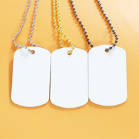 Pendentifs pour chiens en aluminium, type médaille, vierges pour sublimation, collier personnalisable avec photo, impression double face