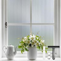 DECO Buntglas-Fensterfolie 3D Dekorative Buntglas-Sichtschutzfolie Selbstklebend Abnehmbar für Heim Büro Glastür
