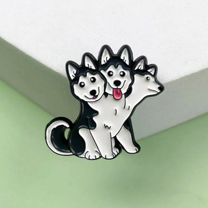 Cerberus <strong>Dogs</strong> Enamel Pins Fun Kawaii Akita Shiba Inu Brooches Bag Hat Lapel Pin Badge Men Women Jewelry Gift for <strong>Dog</strong> Lover <strong>Fans</strong> - Product Image 5