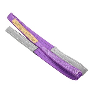 100% Polyester vinç ekipmanları kaldırma düz dokuma sapan 3t 4M sarı kayış EN1492-1 uyumlu - Product Image 2