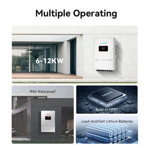 Convertisseur solaire hybride Cosmoxstar 3 phases 6kw 8kw 10kw 12kw IP65 380V 400V étanche pour usage commercial - Product Image 5