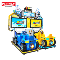 Machine de jeu d'arcade de course automobile pour enfants à monnayeur, deux joueurs, double écran, machine de jeu vidéo à conduire pour aire de jeux intérieure et centre commercial