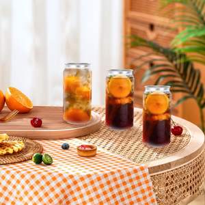 Vente en gros de canettes en plastique transparent PET de 330 ml, 500 ml et 650 ml pour boissons avec couvercles faciles à ouvrir - Product Image 4