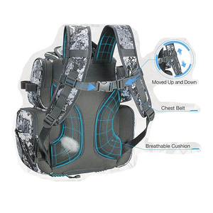 Vietnam 30L 1200D Durable étanche Polyester deux couches réglable sac à dos de pêche bretelles multi-usages tige extérieure - Product Image 2