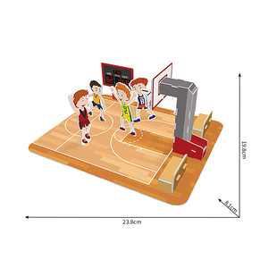 Nhà Sản Xuất <span class=keywords><strong>Papercraft</strong></span> Tự Làm Mô Hình Thể Thao <span class=keywords><strong>Kit</strong></span> 3D Bóng Rổ Đấm Bốc Thể Thao - Product Image 5