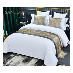 SANHOO होटल आपूर्तिकर्ता कपास Bedsheets पर्दे कपास Bedsheet के लिए डबल होटल कपड़ा Bedsheet