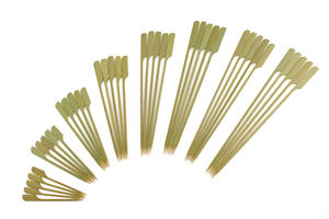 ไม้เสียบอาหารแบบแบน ทำจากไม้ไผ่ธรรมชาติ สีเขียว ย่อยสลายได้ ใช้สำหรับปิ้งย่าง บาร์บีคิว เคบับ ไม้กอล์ฟ  ไม้เสียบอาหาร  ไม้ไผ่ - Product Image 6
