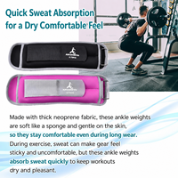 Pesas de Neopreno para Tobillos y Muñecas, con Anillo en D, para Pilates, Brazos y Piernas, con Correas para Muñecas