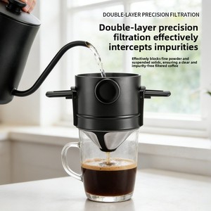 <span class=keywords><strong>Cafetière</strong></span> portable à <span class=keywords><strong>filtre</strong></span> 1-2 tasses en acier inoxydable, <span class=keywords><strong>filtre</strong></span> à café réutilisable, tasse-<span class=keywords><strong>filtre</strong></span> pour le voyage - Product Image 3