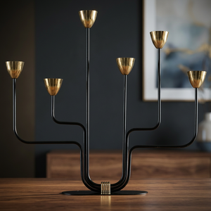 Candelero de latón de Metal plateado hecho a mano de alta calidad, candelabro antiguo único, nuevo diseño, superventas, utilizable para Decoración - Product Image 4