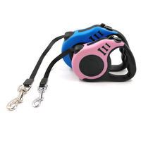 Laisse télescopique pour animaux de compagnie 3M 5M durable avec poignée ergonomique antidérapante pour chiens et chats de petite et moyenne taille