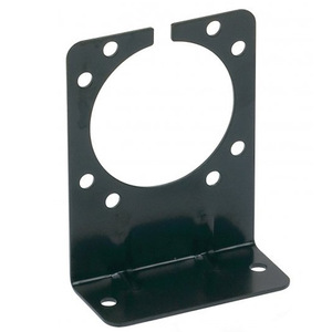 Adaptateur de montage sur attelage en acier noir à tête ronde, connecteur 7 broches pour utilisation avec une remorque - Product Image 1