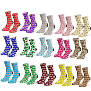 Chaussettes personnalisées en gros sans limite de couleur, imprimées numériquement en 3D <span class=keywords><strong>avec</strong></span> photos de visages d'animaux amusants, motifs léopard, poisson, <span class=keywords><strong>chien</strong></span>, chat - Product Image 6