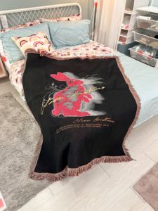 Mỹ Pha Trộn Jacquard Cắm Trại Chăn Phong Cách Đơn Giản Boho Manta Phim Hoạt Hình Bán Buôn Tùy Chỉnh Dệt Sofa Khăn Tường Tấm Thảm - Product Image 3