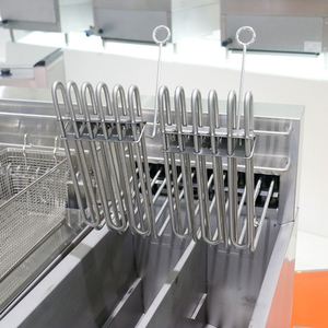 Freidora Eléctrica Comercial Kingbetter de Acero Inoxidable, Sistema de Filtro de un Solo Tanque, Control de Encendido con un Toque, Capacidad de Aceite de 17-20L*4 - Product Image 4