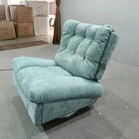 Canapé en tissu à une place de style moderne, fauteuil inclinable fonctionnel réglable pour la maison, le bureau ou la chambre à coucher