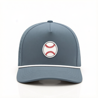 Fabricant de chapeaux, casquettes de baseball personnalisées à 5 panneaux, chapeaux à corde brodés en 3D, casquettes de baseball respirantes perforées au laser