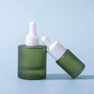 Botella cuentagotas de vidrio para el cuidado de la piel con acabado satinado superventas, botella de vidrio de aceite esencial de suero recubierto de color de 15ml y 30ml con pipeta - Product Image 6