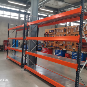 Étagère en acier robuste, système de rangement modulaire extensible et empilable, étagères réglables avec roulettes, finition mate - Product Image 2