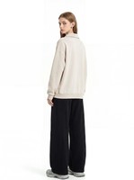 Sweat à capuche personnalisé épais à col rabattu et fermeture éclair quart de tour, style streetwear, pour femme
