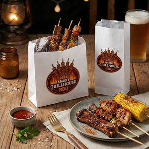 Bolsa de Papel con Revestimiento de Papel Aluminio para Sándwiches, Resistente a la Grasa, para Envasar Papas Fritas, Comida para Llevar, Hamburguesas y Aperitivos - Product Image 1