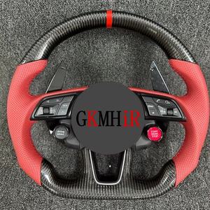 Volant de direction en cuir et fibre de carbone pour <span class=keywords><strong>Audi</strong></span> A3 A4l A5 A6l A7 A8 Q5 Q3 Q8 <span class=keywords><strong>Tt</strong></span> R8, <span class=keywords><strong>prix</strong></span> de gros d'usine - Product Image 5