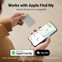 WESOLVET Air Card Tag, Rastreador Inteligente Ultra Delgado, Resistente al Agua, con Certificación MFi, para Equipaje, Bolsas, Llaves, Objetos de Valor, Pasaportes y Carteras
