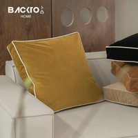 Housse de coussin moderne en velours doux et coloré pour canapé Pouf d'intérieur Taie d'oreiller décorative pour salon Fournitures pour hôtel