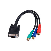 1080p Résolution VGA 3RCA Ligne Paire Torsadée Câble de Données 5m de Longueur Veste PVC RCA AV Conversion Set-Top Box TV Audio Vidéo Câbles